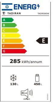 Alternative view of מקרר מקפיא עליון 580 ליטר נירוסטה מושחרת TADR580BS תדיראן TADIRAN