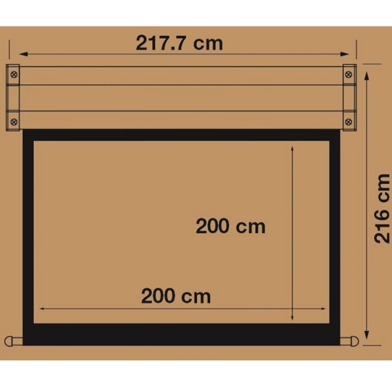 Alternative view of מסך הקרנה חשמלי 112" כולל שלט HTP אייץ' טי פי EMS-20011