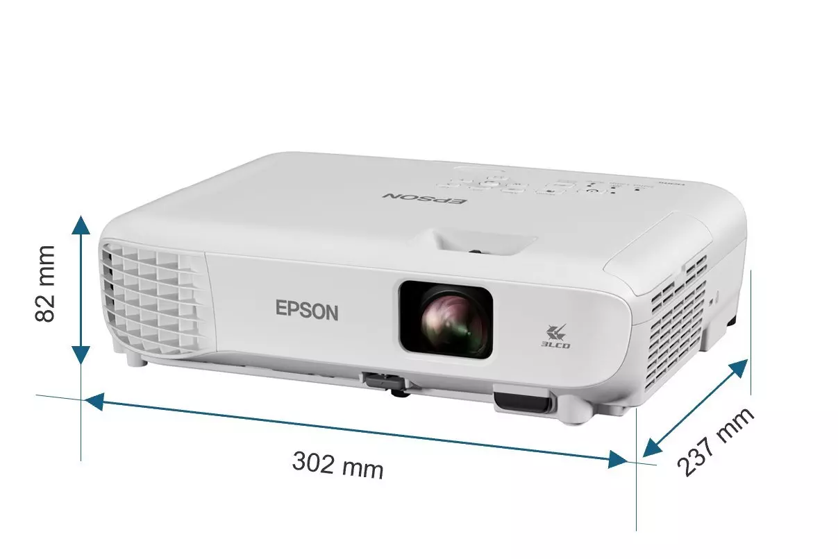 Alternative view of Epson EB-W53 – מקרן WXGA עוצמתי לבית ולעסק