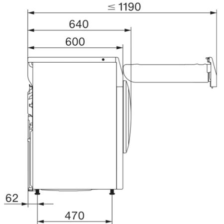 Alternative view of מייבש כביסה פתח חזית 8 ק"ג Miele TEA525WP PUMP HEAT יבואן הרשמי
